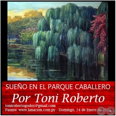 SUEÑO EN EL PARQUE CABALLERO - Por Toni Roberto - Domingo, 24 de Enero de 2021